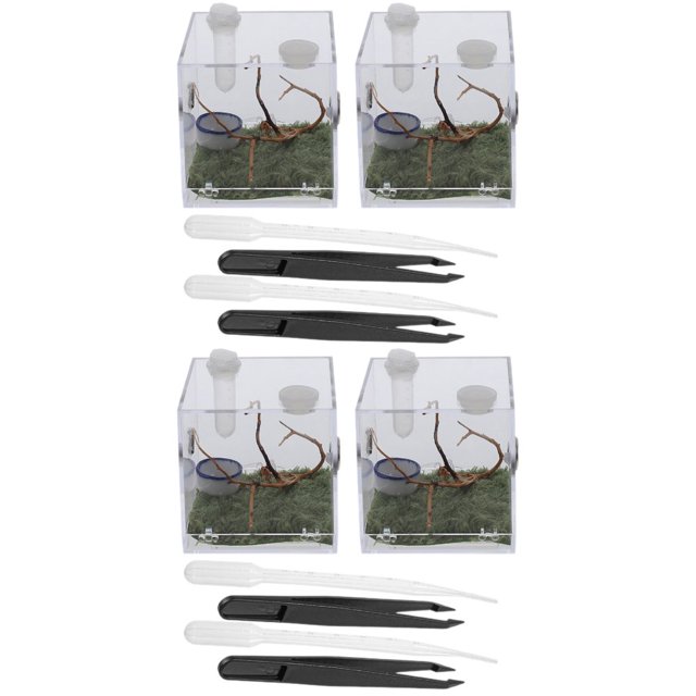 CNKOO 4 Ensembles Enclos pour Animaux de Compagnie Réservoir en Verre