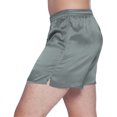 thumbnail image 3 of Intimo Boxeurs Classiques en Soie pour Hommes, Gris Ardoise, Grand, 3 of 6
