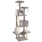Gymax 81'' Large Cat Tree for Indoor Cats Multi-level Kitty Climbing Tower w/ 2 Condos