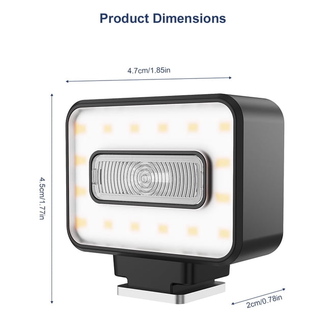 Desiontal F03 Mini Flash Speedlite avec 97 CRI, Rechargeable Type-C, GN8 6500K Flash pour Appareil Photo Compatible avec Sony Canon Fuji Nikon Appareil Photo
