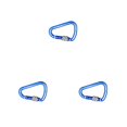 thumbnail image 3 of Decodeary Carabiner LightWeight Wear-Resistant Advanced Technology Wide Application Smooth Surface High Strength Caribeener Clips Blue 3Set, 3 of 6