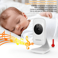 thumbnail image 2 of HelloBaby HB2033 3.2" LCD Video Baby Monitor with Camera, IR Night Vision, Lullaby, Vox Mode, 1000ft Range, 2 of 7
