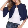 thumbnail image 2 of Timegard Shrugs for Dresses Chiffon Lightweight Short Sleeve Open Front Cardigan Outerwear Shawl Cape, 2 of 9