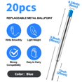 thumbnail image 2 of maskred 20pcs Metal Writing Experience With Pen Refills For Parker Ballpoint Pens Smooth Versatile, 2 of 2
