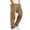 Khaki, variant on TopLLC Men's Cargo Pants Cotton Multi-Pockets Work Pants Tactical Outdoor Military Army Cargo Pants Sweatpants