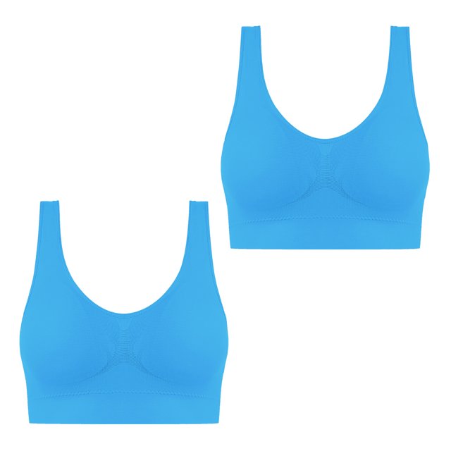 AherBiu 2pc Plus Size Sports Bras for Women Large Bust High Support Padded Bralettes Seamless Workout Underwear