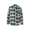 thumbnail image 4 of Women Plaid Flannel Shirt Jacket Button Down Lapel Long Sleeve Shirts Blouse Shacket Cardigan Coats Fall Spring Clothes, 4 of 7