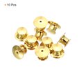thumbnail image 3 of Unique Bargains Pin Backs Metal Lapel Pin Backing Enamel Pin Brooch Holder Locking Clasp Gold Tone 10 Pack, 3 of 6