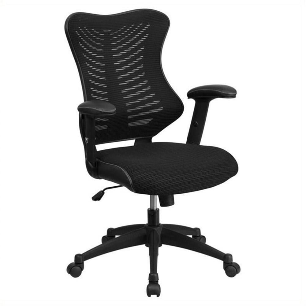 Scranton & Co Chaise de Bureau en Maille à Dossier Haut, Noire