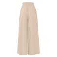 thumbnail image 4 of maskred Flowy Leg Pants For Women - Addition To Any Wardrobe Leg Pants Flowy Thin Style Flax green,1 L, 4 of 6
