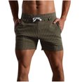 thumbnail image 4 of Mens Shorts Mens Stripe Printed Casual Drawstring Pockets Elastic Sports Shorts, 4 of 9