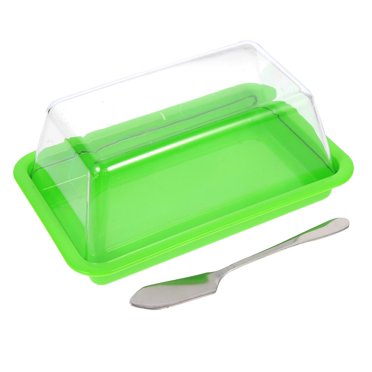 DEBGFS Porte-Beurre, Plateau de Rangement pour Fromage, Boîte Française en Plastique avec Couvercle Tranché