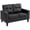 Black, variant on HOMCOM PU Leather Loveseat, with Armrests and Tufted Backrest, Grey