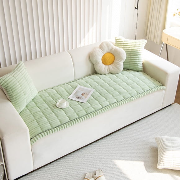 Birdeem Housse de Coussin de Sofa en Velours Côtelé, Coussin de Sofa Antidérapant en Peluche pour Salon Moderne, Protège-Canapé Réversible Extensible, Housse de Dossier 60x150cm