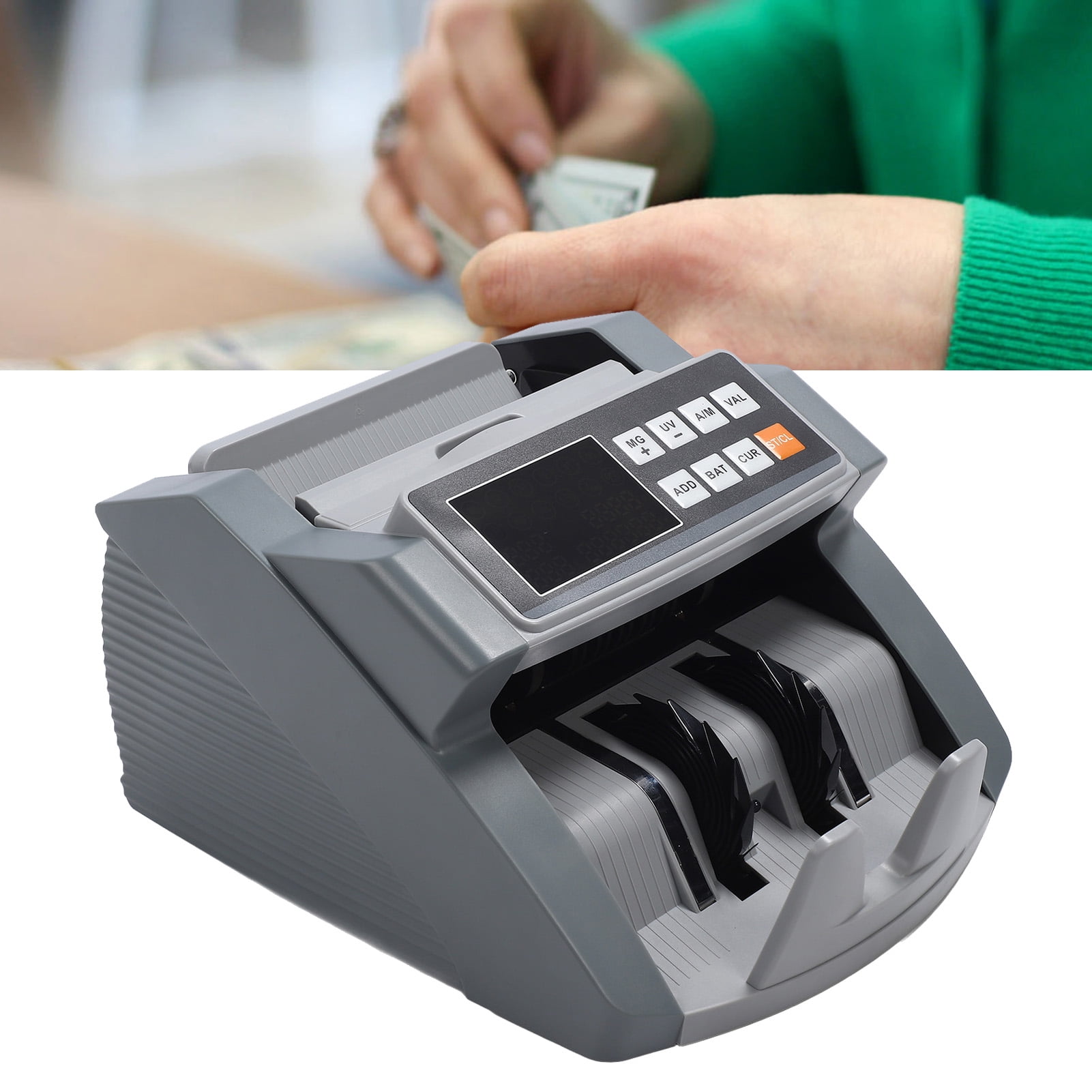 Compteur d'Argent à Grande Vitesse, Machine de Comptage d'Argent, Détecteur de Billets de Banque MG UG avec Écran LCD pour Magasin et Centre Commercial