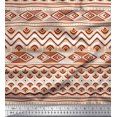 thumbnail image 1 of Soimoi Silk Fabric Aztec Geometric Print Fabric by Yard 42 Inch Wide, 1 of 3