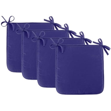 Chair Pads for Dining Chairs Set of 4 with Ties, Seat Cushions for Kitchen Chairs Farmhouse, Dining Room Chair Cushions Non Slip, Thick Washable Chair Cushion Pads Navy