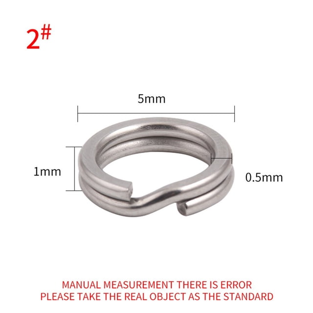 Stainless Steel Split Ring Fishing Connector Double Split Snap Lure Accessories