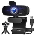 thumbnail image 2 of Full HD 1080P Webcam with Microphone and Rotatable 1080P Webcam with USB Cable, 2 of 7