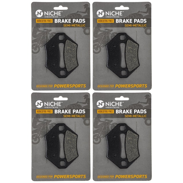 Niche Front Rear Brake Pad Set for Arctic Cat 650 Semi-Metallic ATV 4 Pack 519-KPA2254D