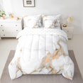 thumbnail image 2 of YST White Marble 7-Piece Comforter Set, Light Grey Bedding, Abstract Marbling, Full, 2 of 4
