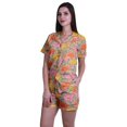 thumbnail image 3 of Moomaya Pyjama pour Femmes Imprimé, Ensemble Deux Pièces à Col Cranté avec Short, 3 of 6