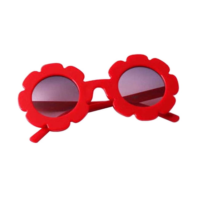 pitrice Kids Sunglasses Sun Flower Eye Protection Glasses Performance Decor Goggles Prop for Girls Boys