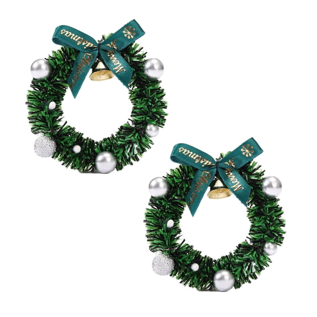 WLOELOEW Style B 2 Piece Christmas Magnetic Wreath Ornament Refrigerator Magnet For Holiday Home Kitchen Decor Festive B