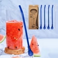 thumbnail image 1 of Stainless Steel Straw Spoon Coffee Beverage Stirring Spoon Milk Tea Filtering Straw Spoon With A Straw Brush, 1 of 6