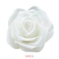 thumbnail image 4 of Langgg Pack of 50 Artificial Bionic Flowers PE Foam Simulation Roses Fake Flower Decorations Wedding Party Engagement Presents White, 4 of 8