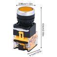 thumbnail image 5 of pitrice Boutons-Poussoirs Momentanés 400V Industriels à Commande Numérique, Auto-Réinitialisation, Capuchons Ronds Plats, Interrupteurs d'Alimentation à Contact en Plastique et Cuivre, Jaune, 5 of 5