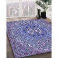 thumbnail image 3 of Ahgly Company Tapis Rond Lavable en Machine Intérieur Transitionnel Violet Pervenche Profond, 3 Pieds Rond, 3 of 7