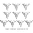 thumbnail image 1 of Unique Bargains Protecteurs d'Angle en Métal 25x25x25mm Ton Fer Argent 12 Pack, 1 of 5