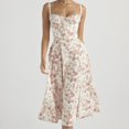 thumbnail image 1 of Robe Midi Bandage Femme Imprimé Floral Mode Sans Manches Vestidos, 1 of 7