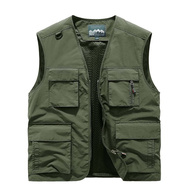 Styesk Jackets for Men Men's Work Clothes Jacket Solid Color Stand Collar Multiple Pockets Outdoor Sports Photography Coat
