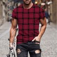 thumbnail image 1 of Qertyioot Hommes Imprimer Manches Courtes Col Rond T-shirt Décontracté Mode Dégagement Manches Courtes, 1 of 5