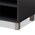 thumbnail image 4 of Baxton Studio Shirley - Storage cabinet - 12 shelves - 2 doors - engineered wood - dark gray, 4 of 10