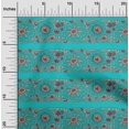 thumbnail image 1 of oneOone Polyester Lycra Fabric Leaves & Floral Block Printed Craft Fabric BTY 56 Inch Wide, 1 of 4