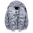 thumbnail image 1 of LUXUR Sweat à Capuche Homme Manches Longues Veste Décontractée en Polaire Fermeture Éclair Complète W11 Gris TG, 1 of 2