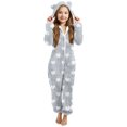 thumbnail image 1 of Pyjama pour Bébé Fille, Combinaison à Capuche à Manches Longues pour Chaleur Hivernale, 1 of 5
