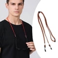 thumbnail image 4 of facefd Eyeglass Strap Non-Slip Stretchy Universal Rope Eyewear Retainer Sports Dark Brown, 4 of 8