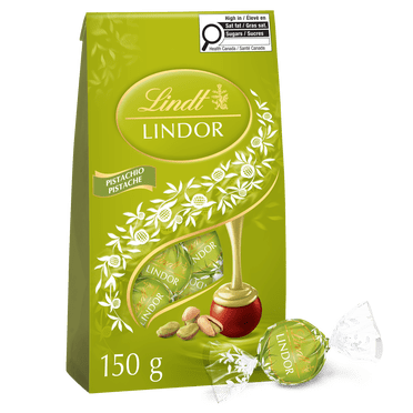 Sachet Truffes LINDOR au chocolat au lait et à la pistache de Lindt, 150g