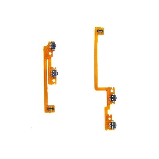 Button Ribbon Flex Cable and high-quality replacement repair wire for Nintendo 3DS, designed for L R ZR ZL button functionality. Compatible with New 3DS, New 3DS XL, and New 3DS LL models. Includes one pair of orange cables with precise connectors, ideal for repair and replacement needs.