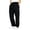Black, variant on CFLVAEK Big and Tall Men's Cargo Pants with Multi Pockets Loose Fit Drawstring Elastic Waist Cargo Pant Solid Color Wide Leg Casual Trousers White XXL