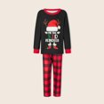thumbnail image 1 of 2 Piece Matching Set Letter Printed Patchwork  Homewear Suits (Black S Men ), 1 of 8