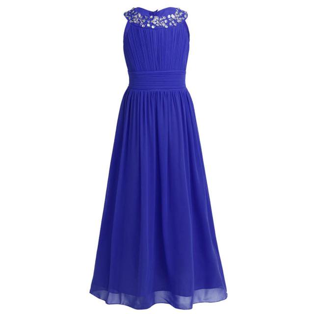 AAMILIFE Robe Fille Brodée Fleur Formelle Fête Robe de Bal Bal Princesse Demoiselle d'Honneur Robe de Mariage