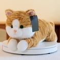 thumbnail image 3 of Binwennn Weighted Cat Stuffed Animal Realistic Stuffed Cat Toy Throw Pillow Gray Weighted Stuffed Animals For Kids And Adults, 3 of 3