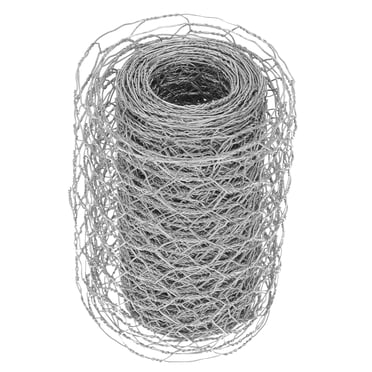 SHISUYAN 1Pc Chicken Wire Fencing Poultry Wire Mesh Fence Yard Garden Crafting Decor (Silver)