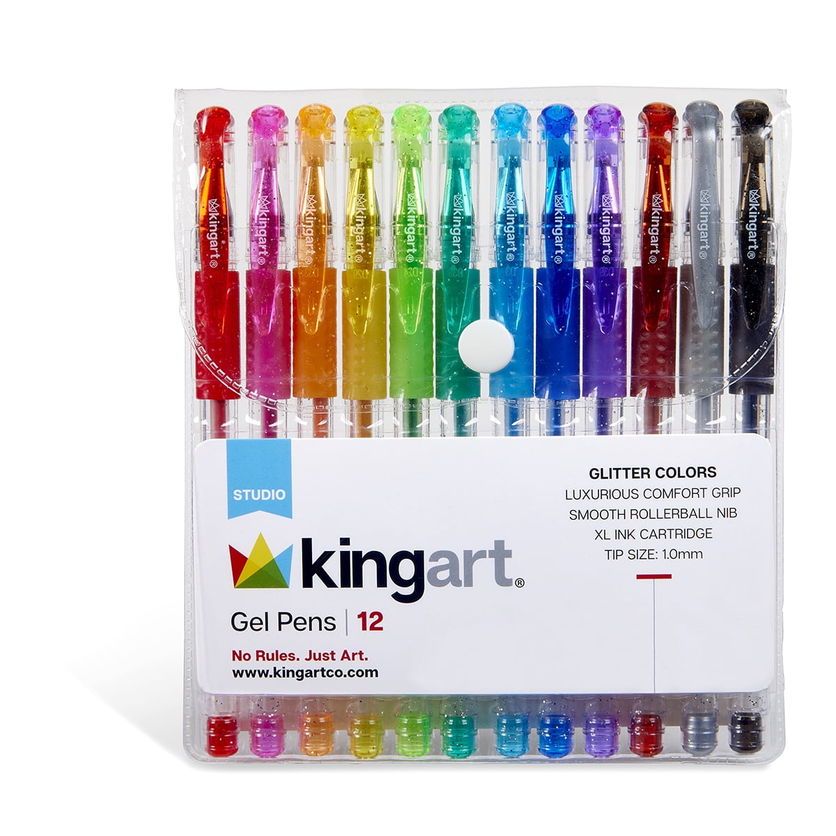 KINGART Gel Pens 12 Glitter Colors