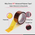 thumbnail image 3 of APT, 1 mil Thick Polyimide Adhesive High-Temperature Resistant Tape, for Masking, Soldering, Electrical, 3D Printer Application, 1/4",1/2",3/4",1"(4 Rolls in one Pack), 3 of 7